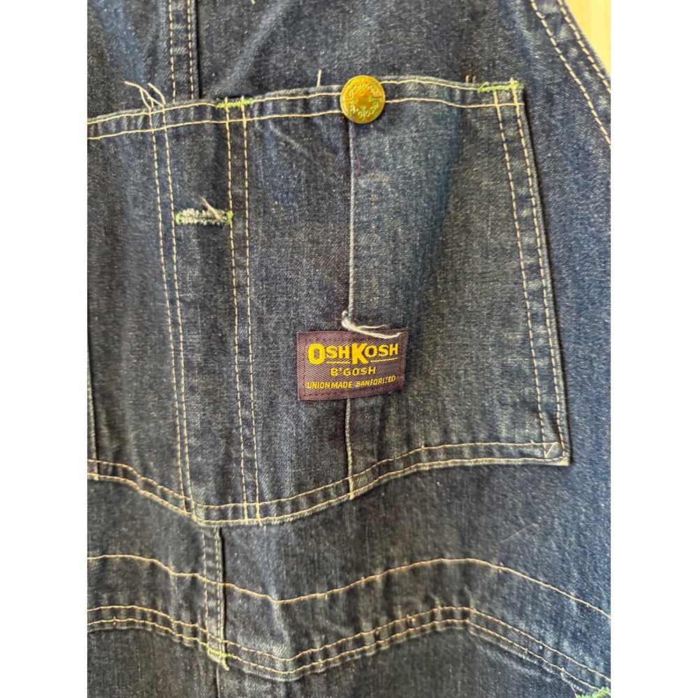 Vintage OshKosh B'Gosh VESTBAK Denim Overalls Men's 40x30 USA Made Workwear - Picture 3 of 12